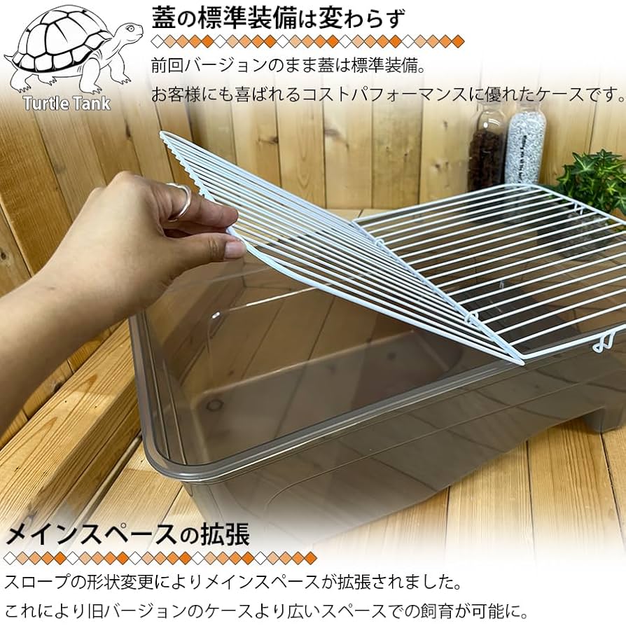 Amazon | 亀飼育ケース (中) タートルタブ 排水口付き タートル